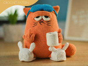 Sleepy Morning Cat Crochet Pattern