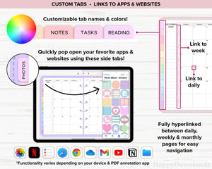 Digital Planner 2025 2026 Journal ADHD