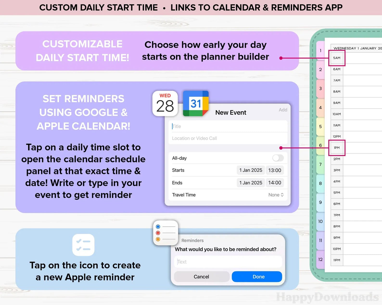 Digital Planner 2025 2026 Journal ADHD