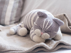 Sleeping Cat Crochet Pattern Plush Kitty