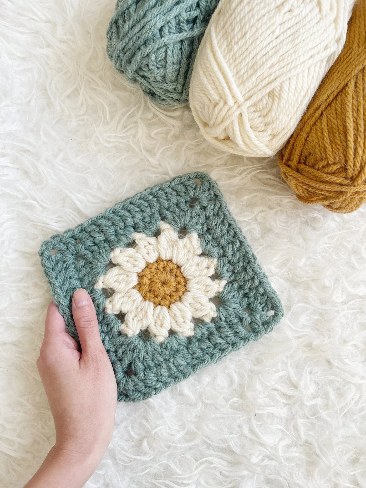 Cozy Days Daisy Blanket Crochet Pattern