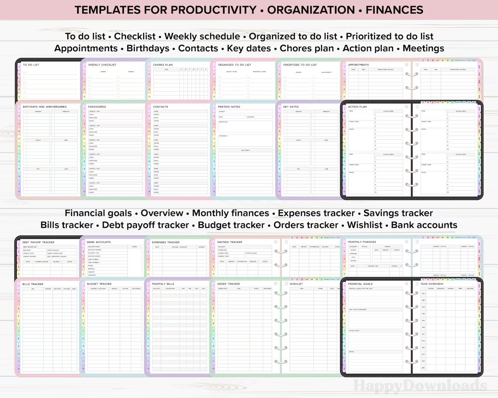 Digital Planner 2025 2026 Journal ADHD